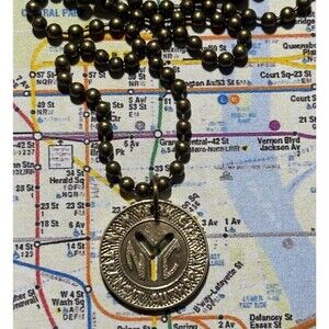 NYC Real NYC - Dime Sized New York City Subway token pendant. Wear History!